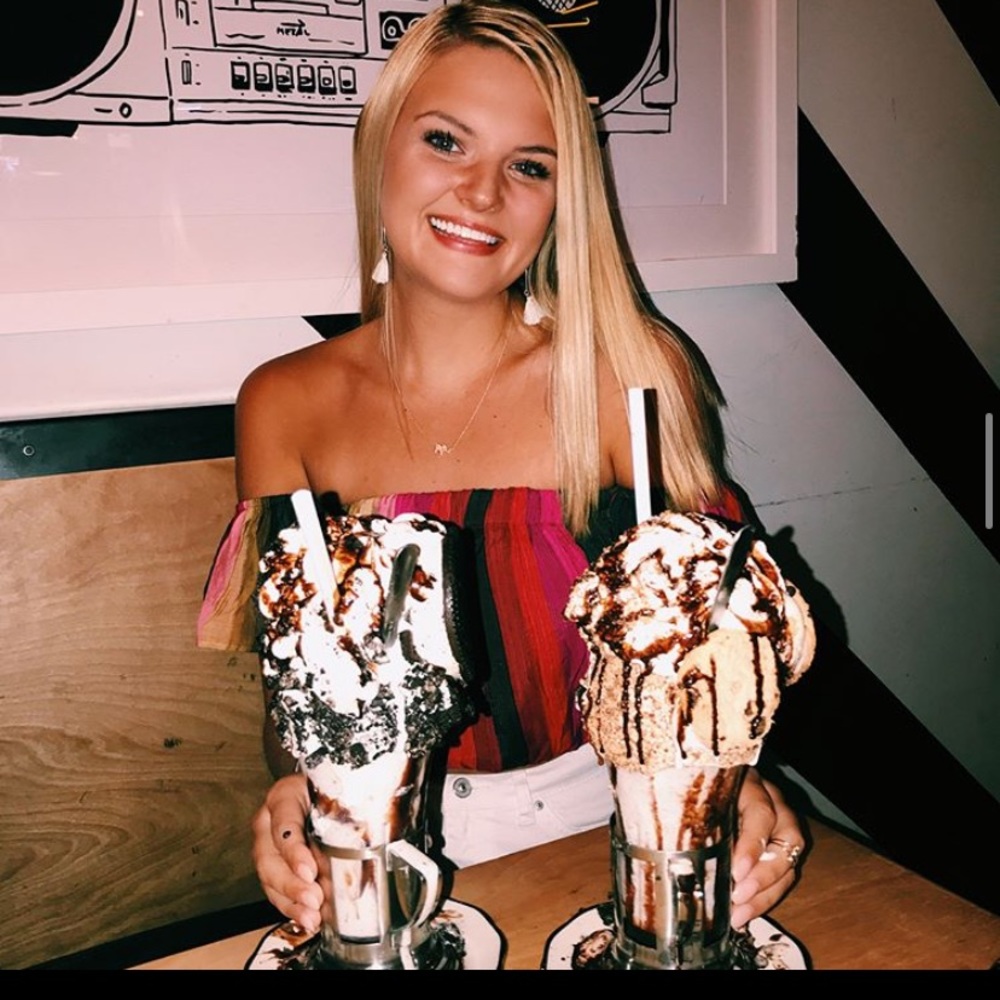 Off the shoulder striped top